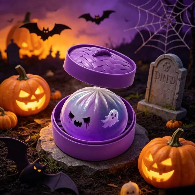 Glitter Squishy Dumplings Official Halloween Ghost