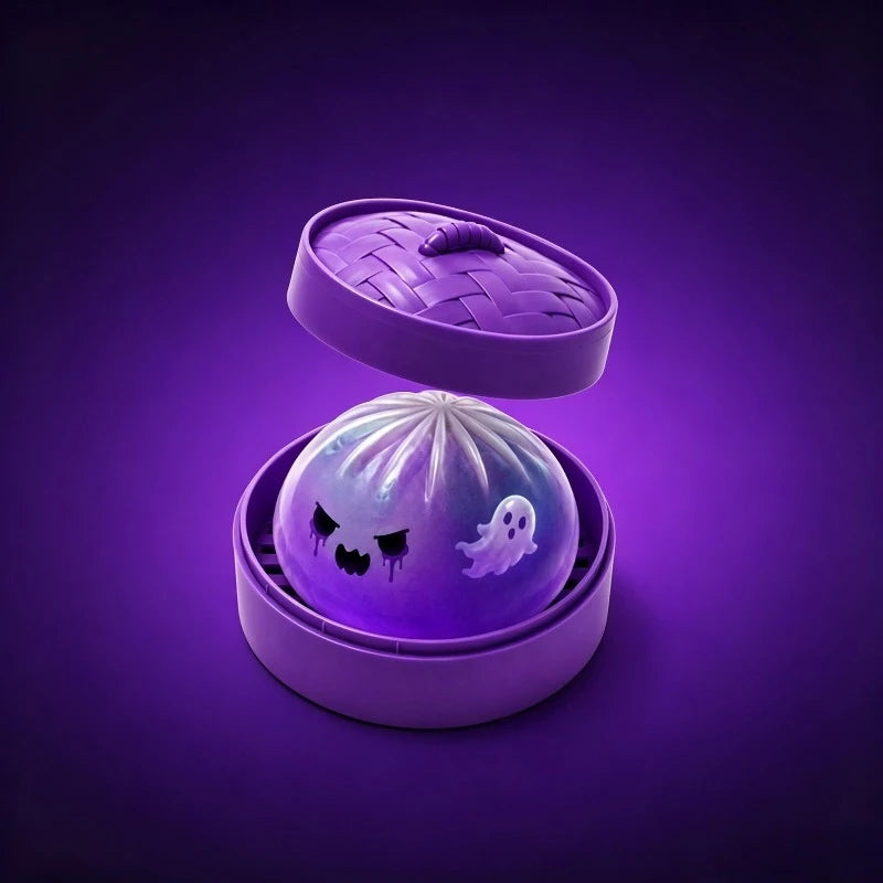 Glitter Squishy Dumplings Official Halloween Ghost