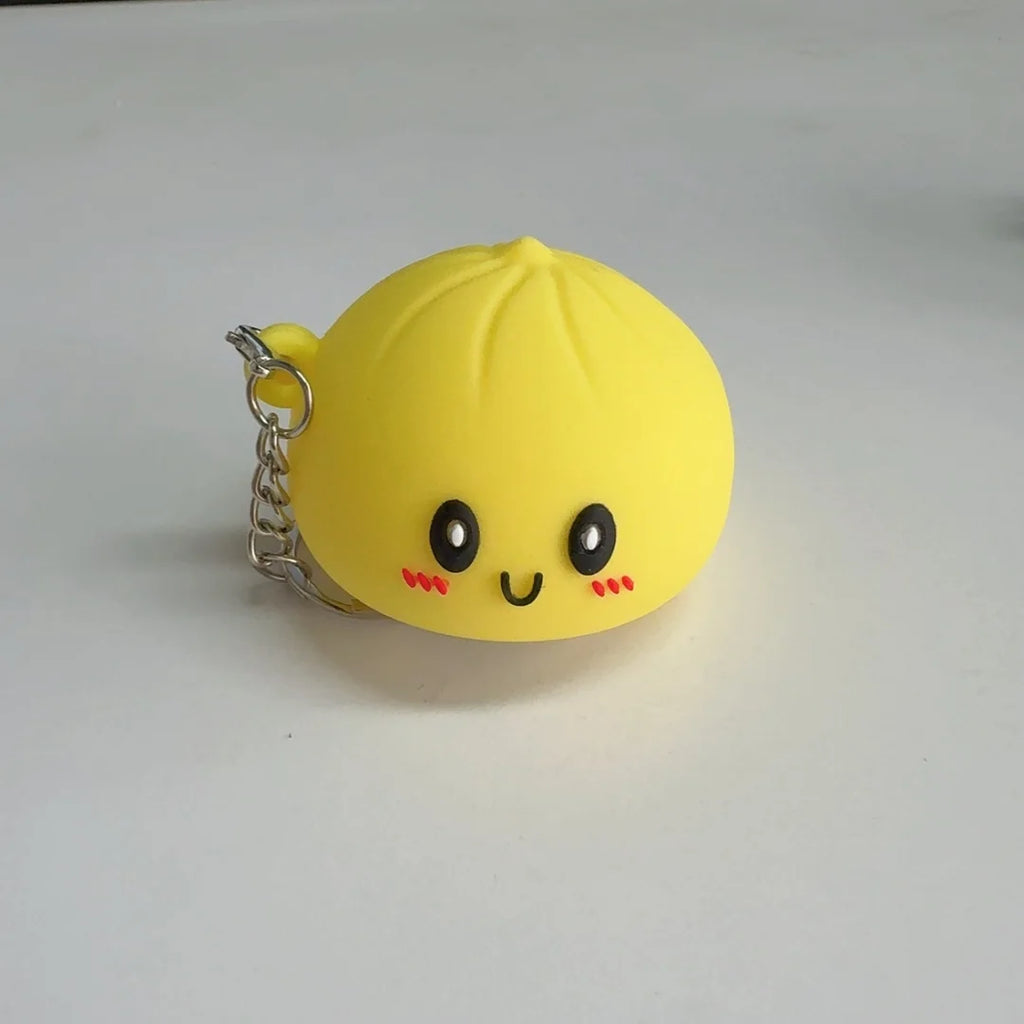 Squishy Dumpling LED | Kawaii Stress Relief Toy & Keychain