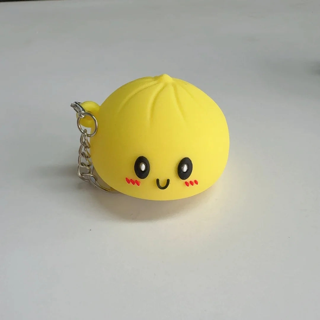 Squishy Dumpling LED | Kawaii Stress Relief Toy & Keychain