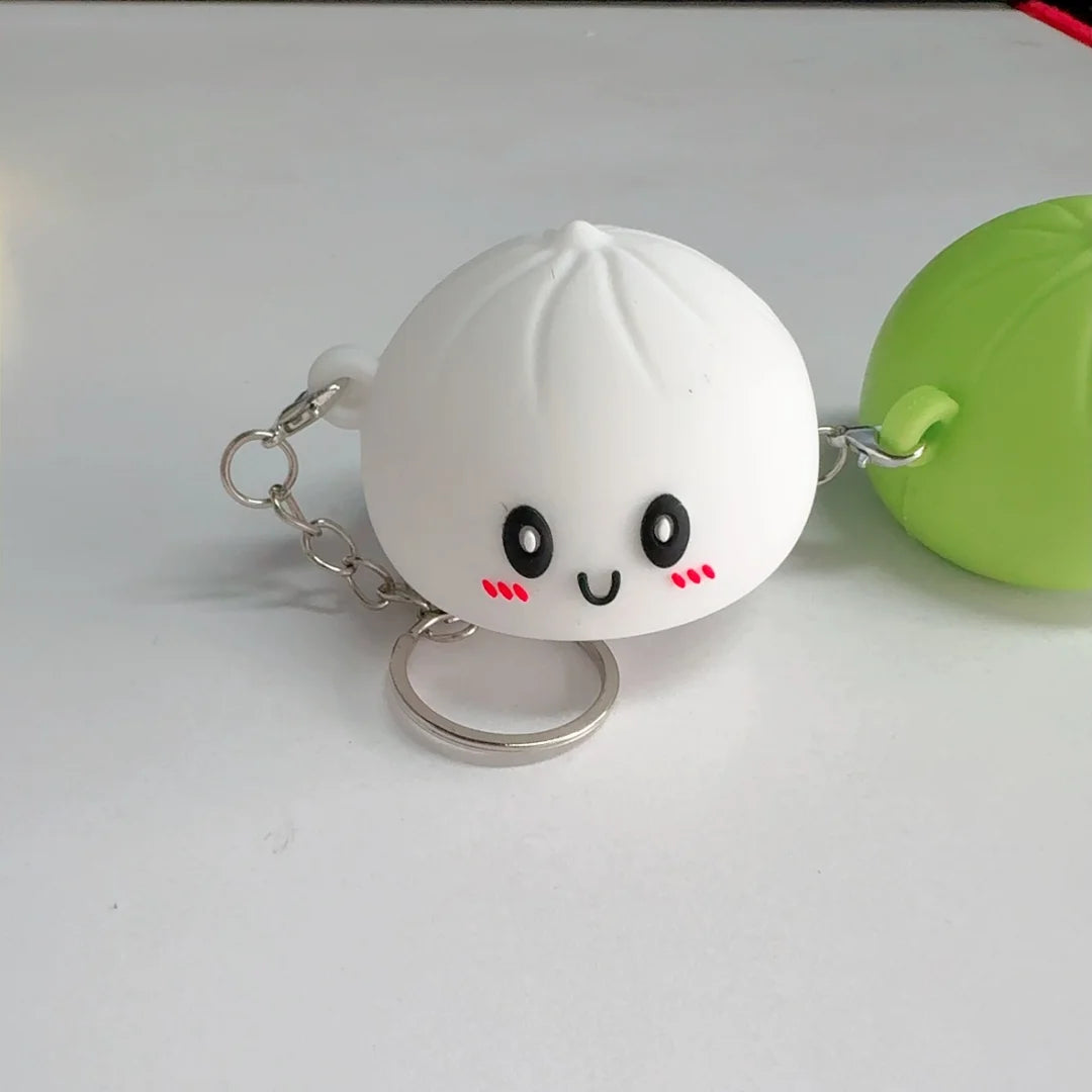 Squishy Dumpling LED | Kawaii Stress Relief Toy & Keychain